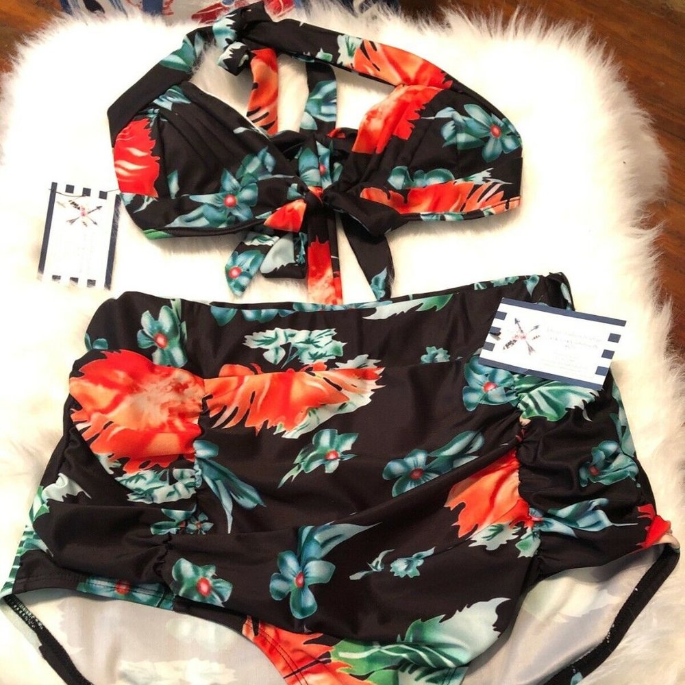 *NWT FROM BOUTIQUE HIGH WAISTED BIKINI XL & SMALL - Picture 2 of 5